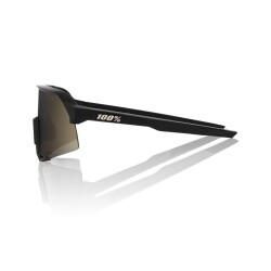 100% S3 - Soft Tact Black - Soft Gold Mirror Lens - 9