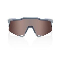 100% SPEEDCRAFT - Soft Tact Stone Grey - HiPER Crimson Silver Mirror Lens - 7