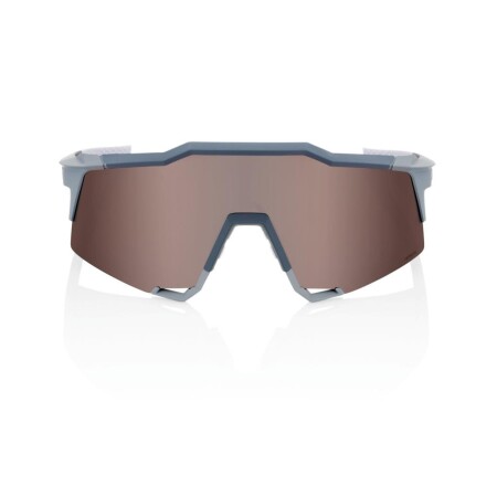 100% SPEEDCRAFT - Soft Tact Stone Grey - HiPER Crimson Silver Mirror Lens - 7