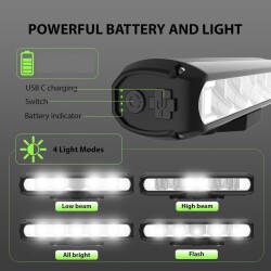 Asia Beam - 6 Usb Şarjlı 1400lm Bisiklet Ön Işık Far - 6