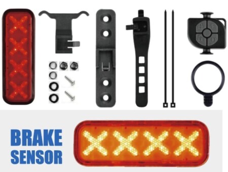 Briviga LW-R300 USB Şarjlı 300 Lümen Akıllı Arka Lamba Fren Sensörü - 4