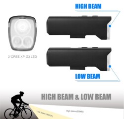 Briviga LW-F1400 USB Şarjlı 1500 Lümen Işık Bisiklet Lamba - 4