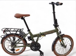 Carraro Flexi 121 Katlanır Bisiklet 21 Vites Mat Haki-Bakır - CARRARO