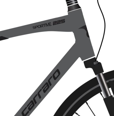 Carraro Sportive 225 Bisiklet 24V HD Mat Gri -Siyah  (S/40.6 cm) - 1