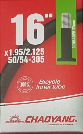 Chaoyang İç Lastik 16x1.95-2.125 SV Araba Sibop 33mm  - 1