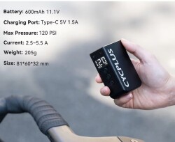 Cycplus AS2 Pro Mini Usb Şarjlı Pompa 120psi - 8