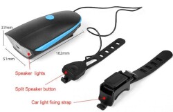 Forte GT 250 Lümen Bisiklet Ön Farı 2 İn 1 Korna 140 db Xbyc 6163 Usb Şarjlı Mavi - 2