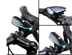 Forte GT 250 Lümen Bisiklet Ön Farı 2 İn 1 Korna 140 db Xbyc 6163 Usb Şarjlı Mavi - 6