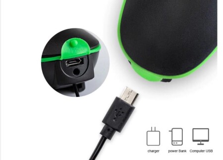 Forte GT 250 Lümen Bisiklet Ön Farı 2 İn 1 Korna 140 db Xbyc 6163 Usb Şarjlı Turuncu - 3