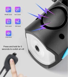 Forte GT 250 Lümen Bisiklet Ön Farı 2 İn 1 Korna 140 db Xbyc 6163 Usb Şarjlı Yeşil - 4