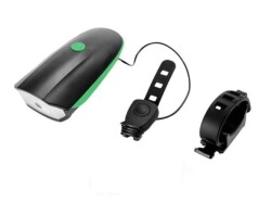 Forte GT 250 Lümen Bisiklet Ön Farı 2 İn 1 Kornalı 140 db Xbyc 6163 Pilli - Yeşil