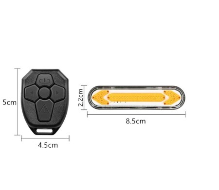 Forte GT Bisiklet Arka Işık USB şarjlı Led Sağ-Sol Sinyalli Xbyc 6130 - 1