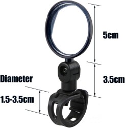 Forte GT Bisiklet Dikiz Aynası Geniş Açı Yuvarlak Mini - 6