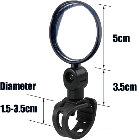 Forte GT Bisiklet Dikiz Aynası Geniş Açı Yuvarlak Mini - 6