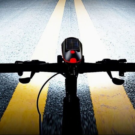 Forte GT Bisiklet Ön Farı 250 Lm Korna 140db Usb Solar Şarjlı Mavi Xbyc 6163 - 5