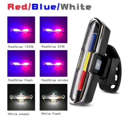 Forte GT Bisiklet USB şarjlı Led Kırmızı Mavi Beyaz Xbyc 6017-3 - 3