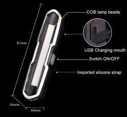 Forte GT Bisiklet USB şarjlı Led Kırmızı Mavi Beyaz Xbyc 6017-3 - 8