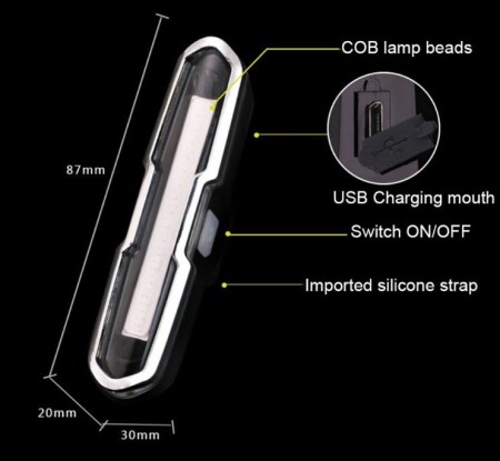 Forte GT Bisiklet USB şarjlı Led Kırmızı Mavi Beyaz Xbyc 6017-3 - 8