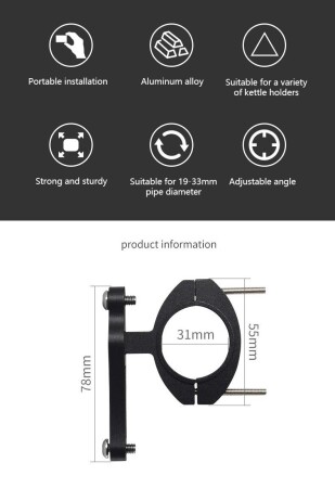 Forte GT Matara Kafesi Adaptörü 19-33mm Çapı Uyumlu Alüminyum Xbyc 8101 - 9