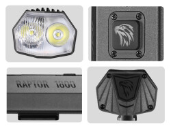Gaciron Raptor 1800 Lümen Ultra Yüksek Lümenli Bisiklet Ön Far Lambası USB - 4