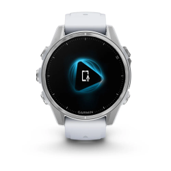 Garmin fenix 8 - 43 mm, AMOLED Gümüş, Beyaz Taşlı Silikon Kayışlı - 4