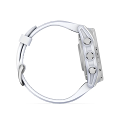 Garmin fenix 8 - 43 mm, AMOLED Gümüş, Beyaz Taşlı Silikon Kayışlı - 5