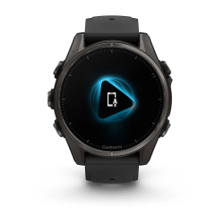 Garmin fenix 8 - 43 mm, AMOLED Sapphire, Karbon gri DLC titanyum, Siyah/Gri Silikon Kayışlı - 4
