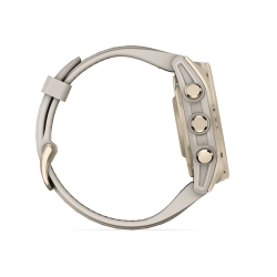 Garmin fenix 8 - 43 mm, AMOLED - Sapphire, Soft Gold ve Gri/Kum Taşı Silikon Kayışlı - 5