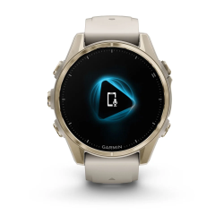Garmin fenix 8 - 43 mm, AMOLED - Sapphire, Soft Gold ve Gri/Kum Taşı Silikon Kayışlı - 4