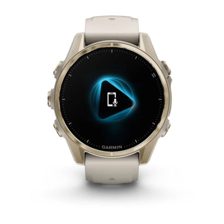 Garmin fenix 8 - 43 mm, AMOLED - Sapphire, Soft Gold ve Gri/Kum Taşı Silikon Kayışlı - 4