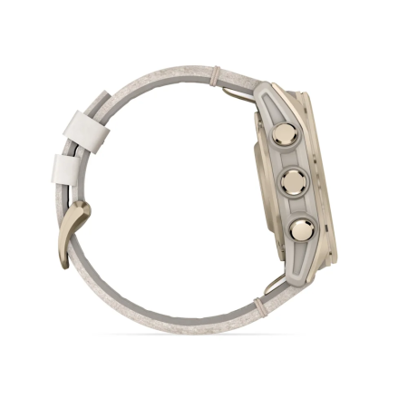 Garmin fenix 8 - 43mm, AMOLED Sapphire, Soft Gold ve Kireçtaşı Deri Kayışlı - 5