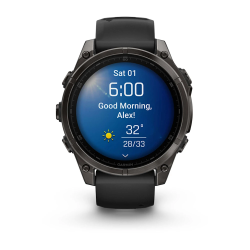 Garmin fenix 8 - 47 mm, AMOLED Sapphire, Karbon Gri DLC Titanyum, Siyah/Gri Kayışlı - 2