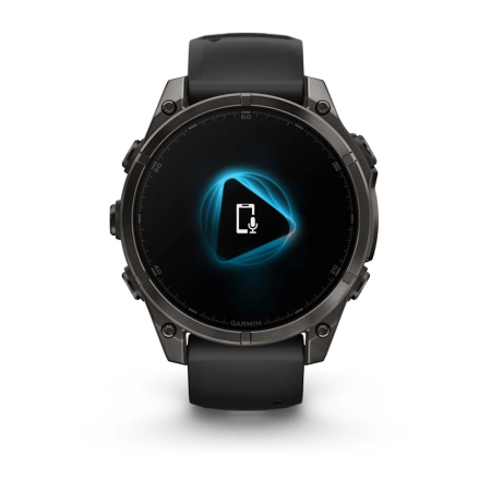 Garmin fenix 8 - 47 mm, AMOLED Sapphire, Karbon Gri DLC Titanyum, Siyah/Gri Kayışlı - 3