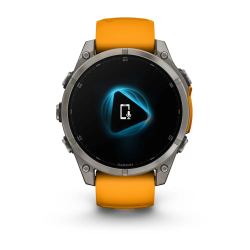 Garmin fenix 8 - 47 mm, AMOLED Sapphire, Titanyum, Turuncu/Grafit Silikon Kayışlı - 4