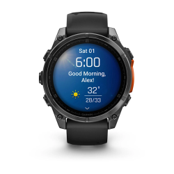 Garmin fenix 8 - 47 mm, AMOLED Slate Gri, Siyah Silikon Kayışlı - 2