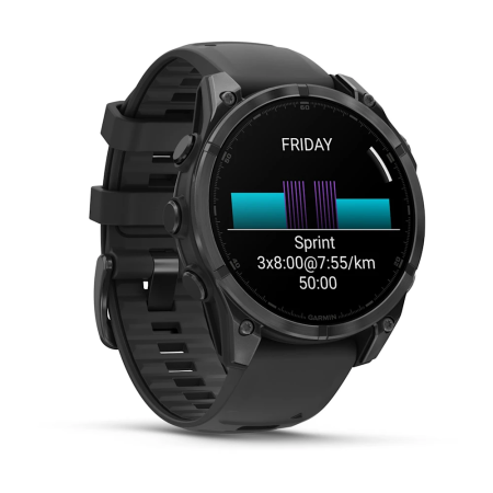 Garmin fenix 8 - 47 mm, AMOLED Slate Gri, Siyah Silikon Kayışlı - 3