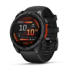 Garmin fenix 8 - 47 mm, AMOLED Slate Gri, Siyah Silikon Kayışlı