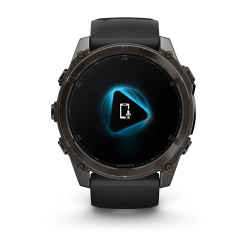 Garmin fenix 8 - 51 mm, AMOLED - Sapphire, Karbon Gri DLC, Siyah/Gri Silikon Kayışlı - 4