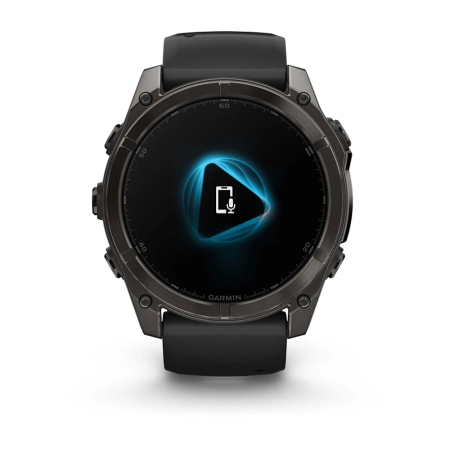 Garmin fenix 8 - 51 mm, AMOLED - Sapphire, Karbon Gri DLC, Siyah/Gri Silikon Kayışlı - 4