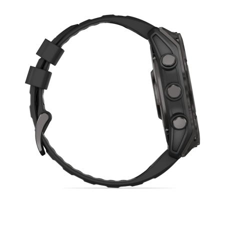 Garmin fenix 8 - 51 mm, AMOLED - Sapphire, Karbon Gri DLC, Siyah/Gri Silikon Kayışlı - 5