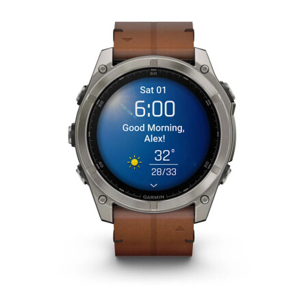 Garmin fenix 8 - 51 mm, AMOLED - Sapphire, Titanyum, Deri Kayışlı - 3