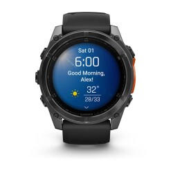 Garmin fenix 8 - 51 mm, AMOLED - Slate Gri, Siyah Silikon Kayışlı - 2