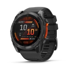 Garmin fenix 8 - 51 mm, AMOLED - Slate Gri, Siyah Silikon Kayışlı