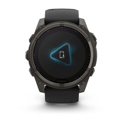 Garmin fenix 8 - 51 mm, Solar, Sapphire, Karbon gri DLC Titanyum, Siyah/Çakıl Grisi Silikon Kayışlı - 5