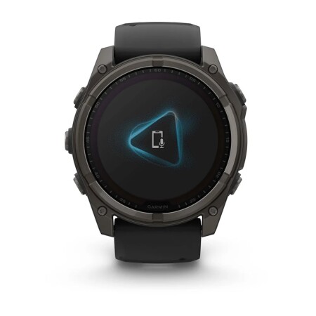 Garmin fenix 8 - 51 mm, Solar, Sapphire, Karbon gri DLC Titanyum, Siyah/Çakıl Grisi Silikon Kayışlı - 5