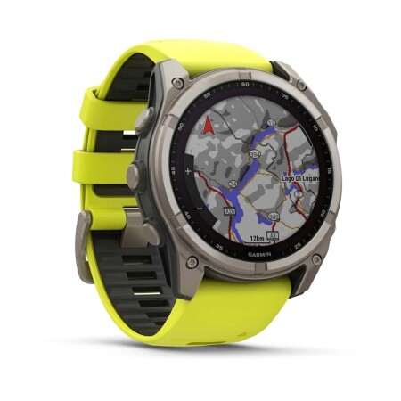 Garmin fenix 8 - 51 mm, Solar, Sapphire - Titanyum, Amp Sarı/Grafit Silikon Kayışlı - 4