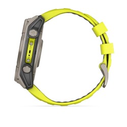 Garmin fenix 8 - 51 mm, Solar, Sapphire - Titanyum, Amp Sarı/Grafit Silikon Kayışlı - 5