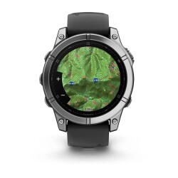 Garmin fenix E – 47 mm, AMOLED Paslanmaz çelik, Siyah silikon kayışlı - 4