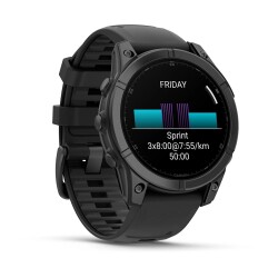Garmin fenix E - 47 mm, AMOLED Slate Gri, Siyah Silikon Kayışlı - 3