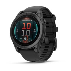 Garmin fenix E - 47 mm, AMOLED Slate Gri, Siyah Silikon Kayışlı